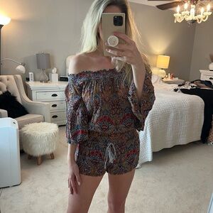 RAGA Multicolor Off-Shoulder Romper